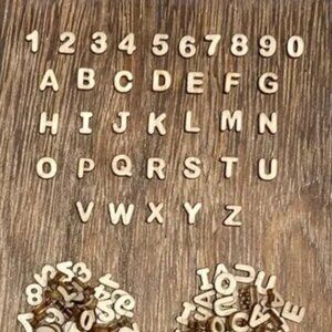 1,000+ Wooden Alphabet Bubble Letters Numbers Crafting Scrapbooking Plywood New